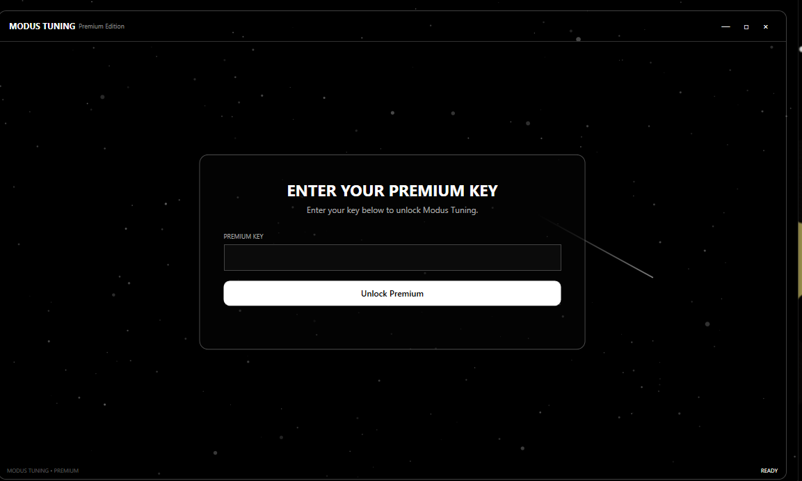 Modus Tuning premium key unlock screen